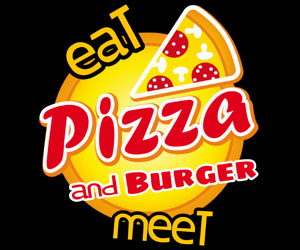 eat and meet Pizza and Burger